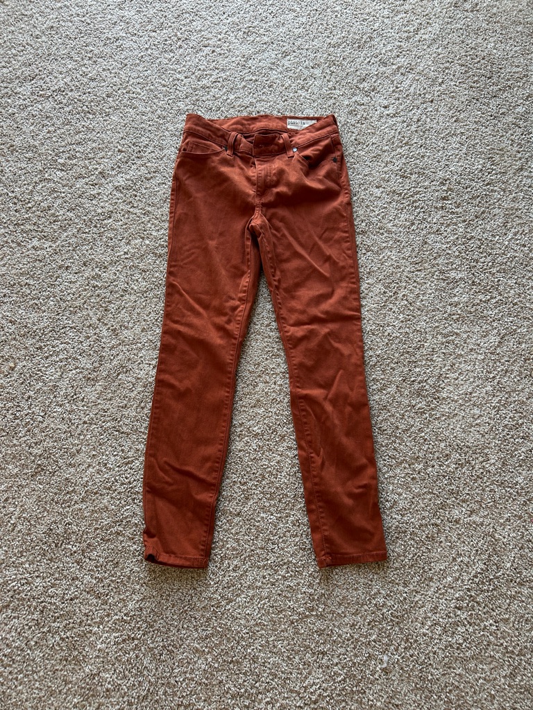 Pistola Burnt Orange High-Rise Skinny Jeans